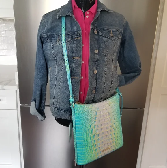 SOLD! 🆕 BRAHMIN KATIE COTTON CANDY 🍭 OMBRE CROSSBODY SHOULDER BAG 💕💙 - Picture 9 of 16